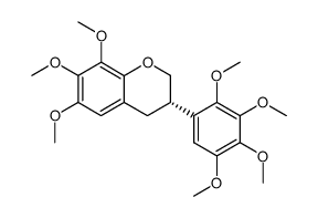 (S)-3,4-Dihydro-6,7,8-trimethoxy-3-(2,3,4,5-tetramethoxyphenyl)-2H-1-benzopyran Structure