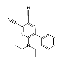 5-(diethylamino)-6-phenylpyrazine-2,3-dicarbonitrile结构式