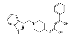 N-[[1-(1H-indol-3-ylmethyl)piperidin-4-yl]carbamoyl]benzamide结构式