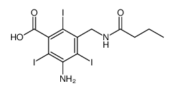 3-amino-5-(butyramidomethyl)-2,4,6-triiodobenzoic acid结构式