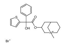 (1-methyl-1-azoniabicyclo[3.3.1]nonan-3-yl) 2-hydroxy-2-phenyl-2-thiophen-2-ylacetate,bromide Structure