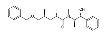 (2S,4S)-5-(benzyloxy)-N-((1R,2R)-1-hydroxy-1-phenylpropan-2-yl)-N,2,4-trimethylpentanamide Structure