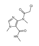 4-(N-chloroacetyl-N-methylamino)-1-methyl-5-methylaminocarbonylimidazole结构式