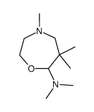 7-Dimethylamino-4,6,6-trimethylhexahydro-1,4-oxazepin结构式