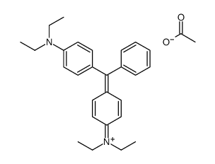 [4-[[4-(diethylamino)phenyl]phenylmethylene]-2,5-cyclohexadien-1-ylidene]diethylammonium acetate Structure