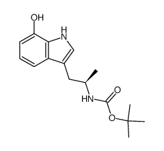 (R)-3-[2-(tert-butoxycarbonylamino)propyl]-7-hydroxy-1H-indole结构式