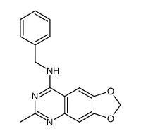 benzyl-(6-methyl-[1,3]dioxolo[4,5-g]quinazolin-8-yl)-amine结构式
