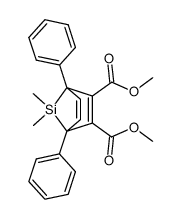 2,3-dicarboxymethoxy-1,4-diphenyl-7,7-dimethyl-7-silanorbornadiene Structure