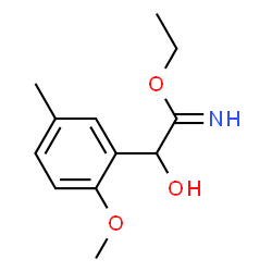 Benzeneethanimidic acid,-alpha--hydroxy-2-methoxy-5-methyl-,ethyl ester (9CI) Structure