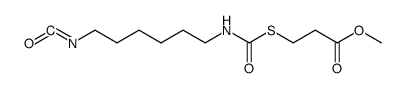 methyl 3-(((6-isocyanatohexyl)carbamoyl)thio)propanoate结构式