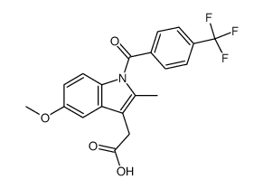 2-(5-methoxy-2-methyl-1-(4-(trifluoromethyl)benzoyl)-1H-indol-3-yl)acetic acid结构式
