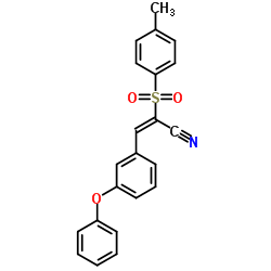 (2E)-2-[(4-Methylphenyl)sulfonyl]-3-(3-phenoxyphenyl)acrylonitrile Structure