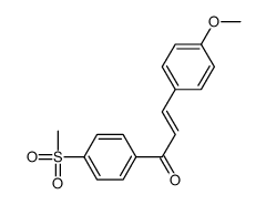 3-(4-methoxyphenyl)-1-(4-methylsulfonylphenyl)prop-2-en-1-one结构式
