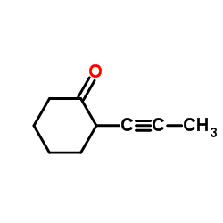 Cyclohexanone, 2-(1-propynyl)- (9CI) structure