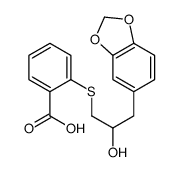 2-[3-(1,3-benzodioxol-5-yl)-2-hydroxypropyl]sulfanylbenzoic acid结构式