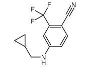 4-(cyclopropylmethylamino)-2-(trifluoromethyl)benzonitrile Structure