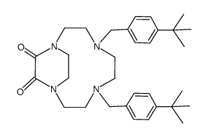 4,7-bis(4-tert-butylbenzyl)-1,4,7,10-tetraazabicyclo[8.2.2]tetradecane-11,12-dione Structure