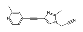 2-[2-methyl-4-[2-(2-methylpyridin-4-yl)ethynyl]imidazol-1-yl]acetonitrile Structure