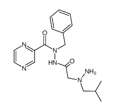 Pyrazine-2-carboxylic acid N-benzyl-N'-[2-(N-isobutyl-hydrazino)-acetyl]-hydrazide Structure