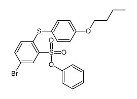 phenyl 5-bromo-2-(4-butoxyphenyl)sulfanylbenzenesulfonate结构式