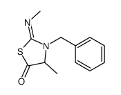 3-benzyl-4-methyl-2-methylimino-1,3-thiazolidin-5-one结构式