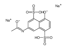 disodium 3-(acetylamino)-8-hydroxynaphthalene-1,5-disulphonate structure