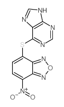 9H-Purine,6-[(7-nitro-2,1,3-benzoxadiazol-4-yl)thio]-结构式