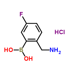 (2-(AMINOMETHYL)-5-FLUOROPHENYL)BORONIC ACID HYDROCHLORIDE Structure