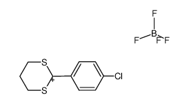 2-(4-Chlorphenyl)-1,3-dithian-2-ylium-tetrafluoroborat结构式