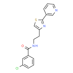 3-chloro-N-(2-(2-(pyridin-3-yl)thiazol-4-yl)ethyl)benzamide Structure