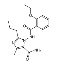 3-(2-ethoxy-benzoylamino)-5-methyl-2-propyl-3H-imidazole-4-carboxamide结构式