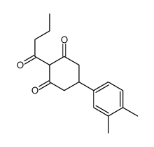 2-butanoyl-5-(3,4-dimethylphenyl)cyclohexane-1,3-dione结构式