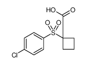 Cyclobutanecarboxylic acid, 1-[(4-chlorophenyl)sulfonyl] Structure