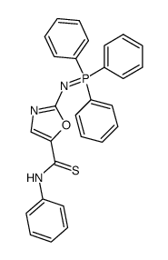 5-(N-Phenylthiocarbamoyl)-2-triphenylphosphoranylidenamino-oxazol结构式