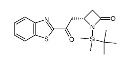 1-(t-butyldimethylsilyl)-4-(2-benzthiazolyl-carbonyl)methyl-azetidin-2-one结构式