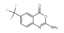 2-amino-6-(trifluoromethyl)-4h-benzo[d][1,3]oxazin-4-one structure