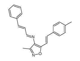 [3-Methyl-5-((E)-2-p-tolyl-vinyl)-isoxazol-4-yl]-[(E)-3-phenyl-prop-2-en-(E)-ylidene]-amine Structure