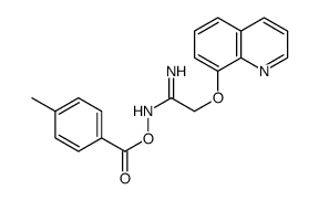 [(1-amino-2-quinolin-8-yloxyethylidene)amino] 4-methylbenzoate Structure