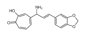 4-<1-amino-3-(3,4-methylenedioxyphenyl)-2-propenyl>tropolone Structure