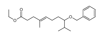 ethyl 4,9-dimethyl-8-phenylmethoxydec-4-enoate结构式