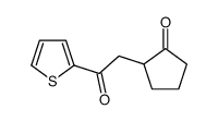 2-(2-oxo-2-thiophen-2-ylethyl)cyclopentan-1-one结构式