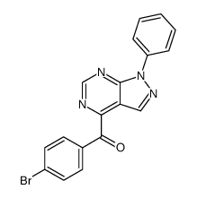 (4-bromophenyl)(1-phenyl-1H-pyrazolo[3,4-d]pyrimidin-4-yl)methanone Structure
