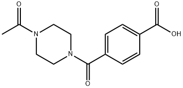 4-[(4-acetylpiperazin-1-yl)carbonyl]benzoic acid Structure
