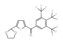 5-(1,3-dioxolan-2-yl)-2-(3,4,5-trifluorobenzoyl)thiophene structure