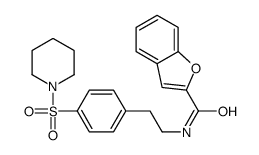 N-[2-(4-piperidin-1-ylsulfonylphenyl)ethyl]-1-benzofuran-2-carboxamide结构式