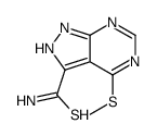 4-methylsulfanyl-2H-pyrazolo[3,4-d]pyrimidine-3-carbothioamide结构式