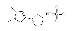 4-cyclopentyl-1,2-dimethyl-1,3-dihydropyrazol-1-ium,perchlorate结构式