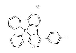 [(E)-2-Chloro-1-(4-methyl-benzoylamino)-vinyl]-triphenyl-phosphonium; chloride Structure