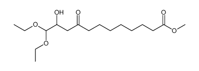 methyl 12,12-diethoxy-11-hydroxy-9-oxododecanoate Structure