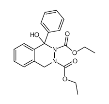 diethyl 1-hydroxy-1-phenyl-1,2,3,4-tetrahydrophthalazine-2,3-dicarboxylate结构式